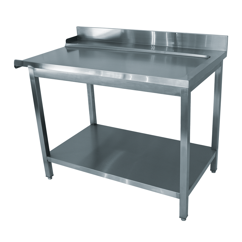 Table de sortie 700x700 + dosseret + sous-tablette